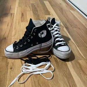 Platform Converse high tops.